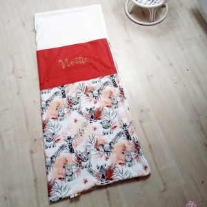 Sac de couchage, jungle terracota et uni crème et terracota