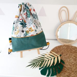 Sac pochon, papaya et uni eucalyptus