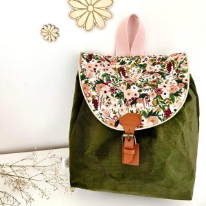 Sac à dos, velours kaki et garden party