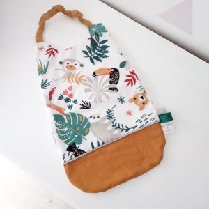 Serviette élastiquée, papaya et curry